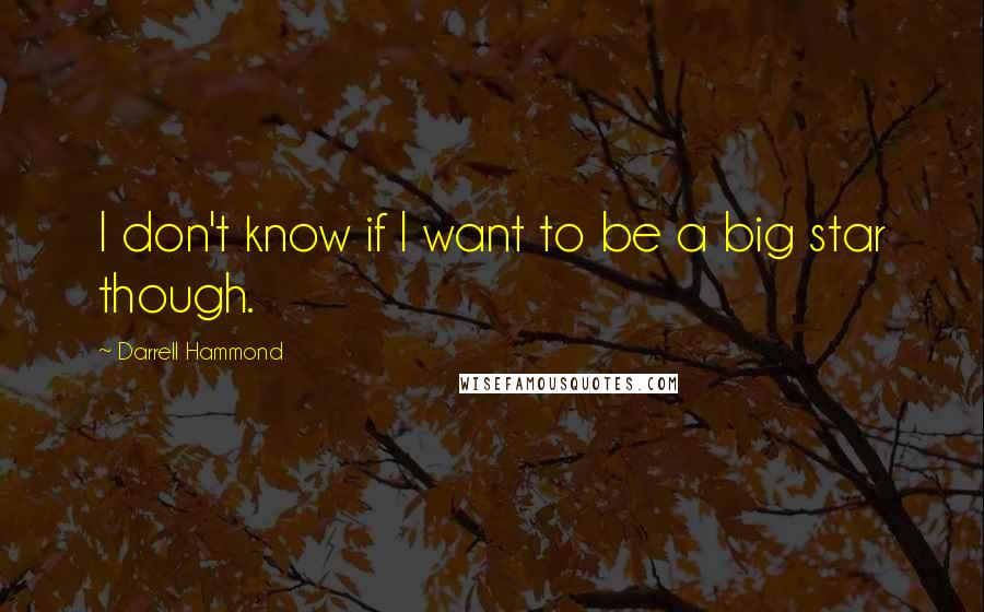 Darrell Hammond Quotes: I don't know if I want to be a big star though.