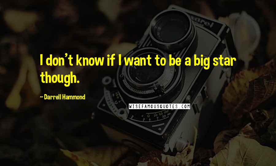 Darrell Hammond Quotes: I don't know if I want to be a big star though.