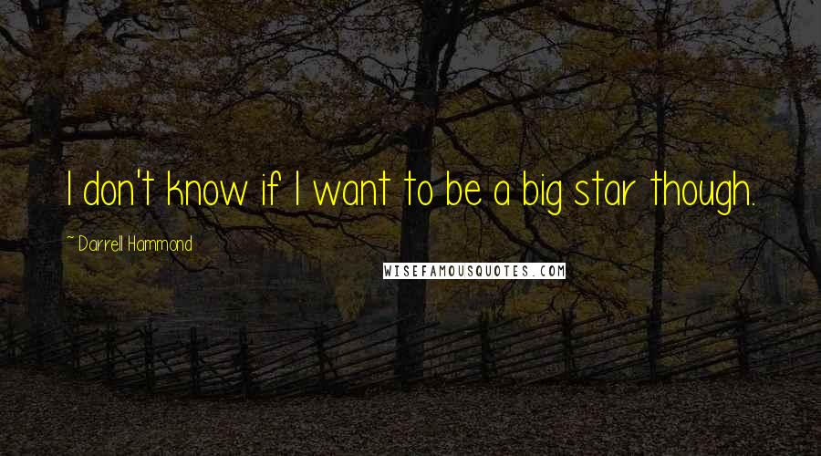 Darrell Hammond Quotes: I don't know if I want to be a big star though.