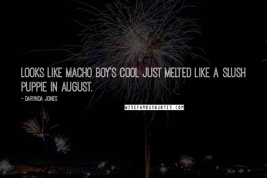 Darynda Jones Quotes: Looks like macho boy's cool just melted like a Slush Puppie in August.
