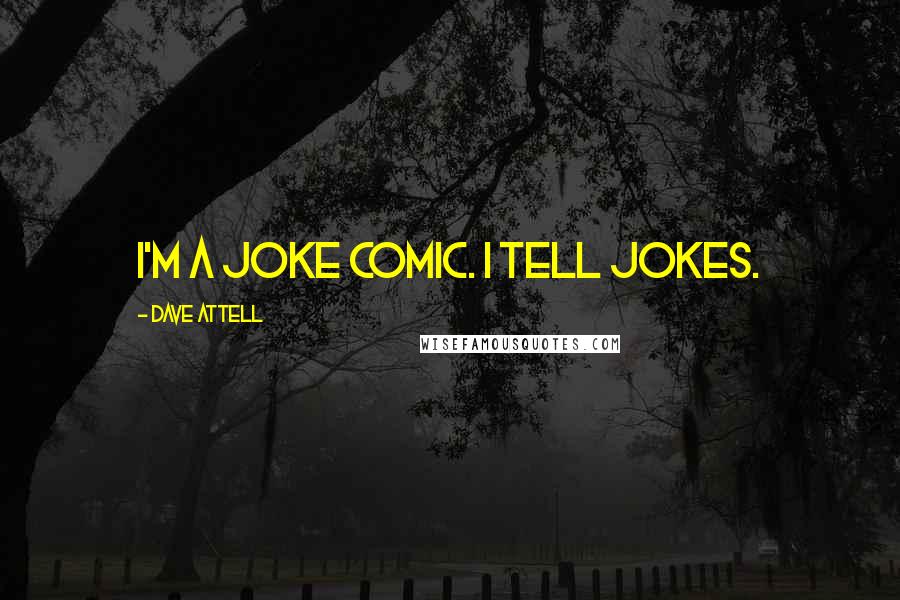 Dave Attell Quotes: I'm a joke comic. I tell jokes.