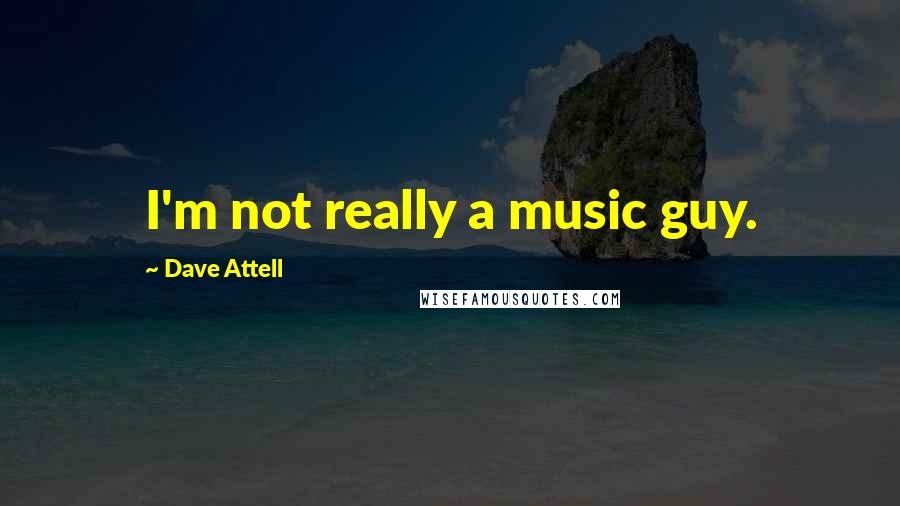 Dave Attell Quotes: I'm not really a music guy.
