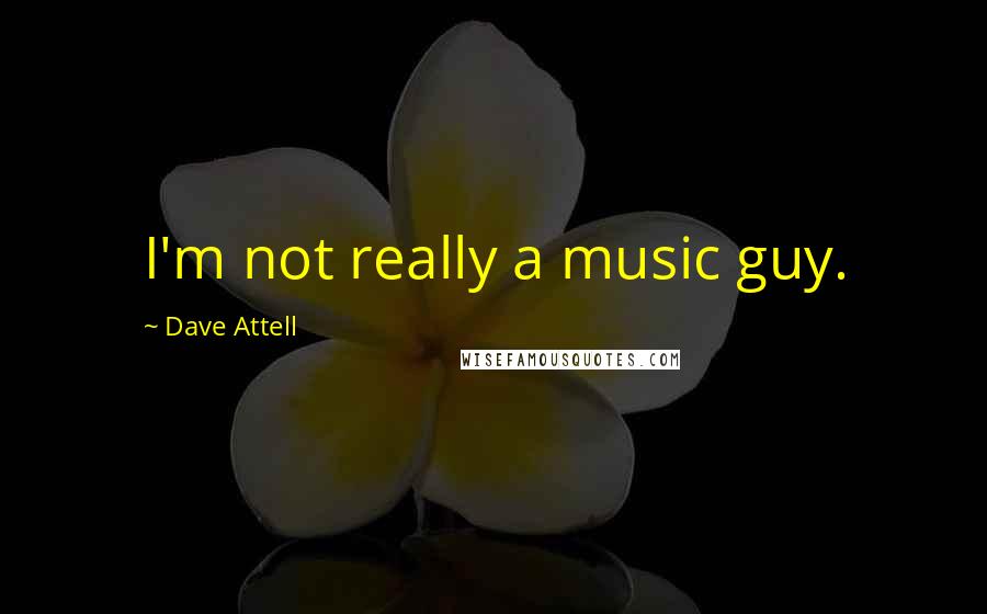 Dave Attell Quotes: I'm not really a music guy.