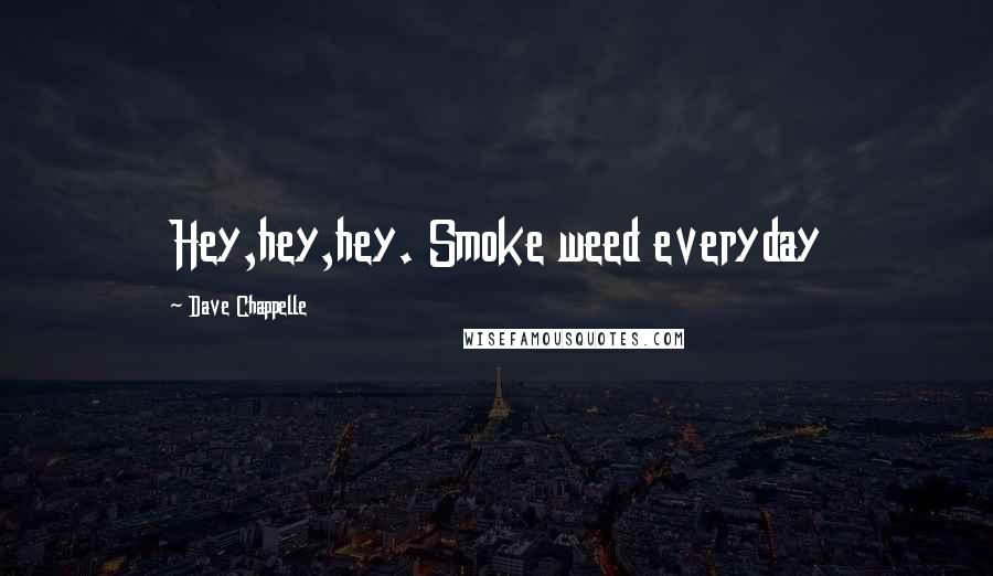 Dave Chappelle Quotes: Hey,hey,hey. Smoke weed everyday