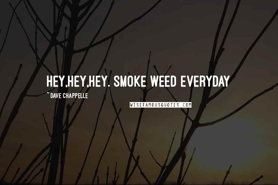 Dave Chappelle Quotes: Hey,hey,hey. Smoke weed everyday