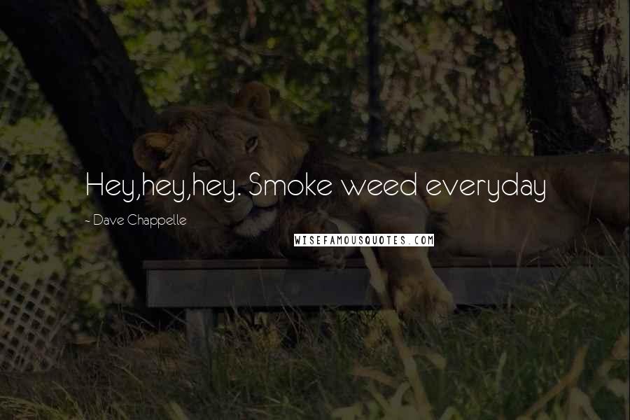 Dave Chappelle Quotes: Hey,hey,hey. Smoke weed everyday