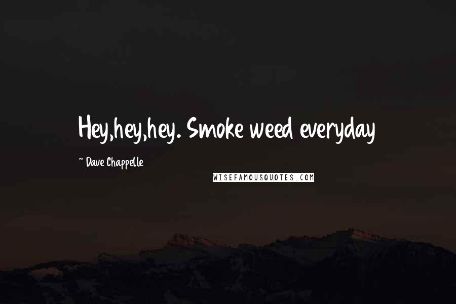 Dave Chappelle Quotes: Hey,hey,hey. Smoke weed everyday
