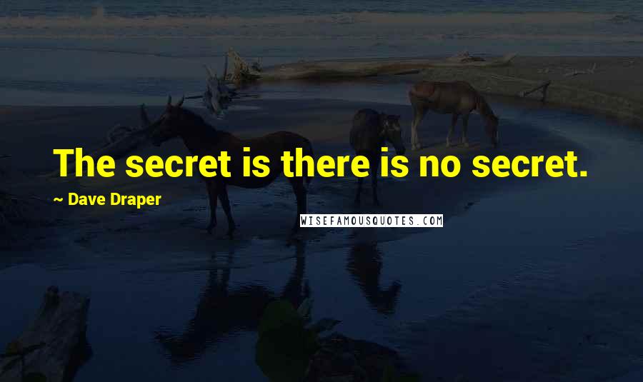 Dave Draper Quotes: The secret is there is no secret.