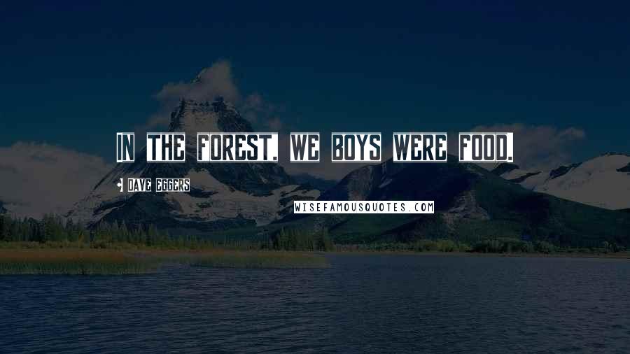 Dave Eggers Quotes: In the forest, we boys were food.