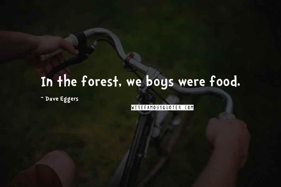 Dave Eggers Quotes: In the forest, we boys were food.