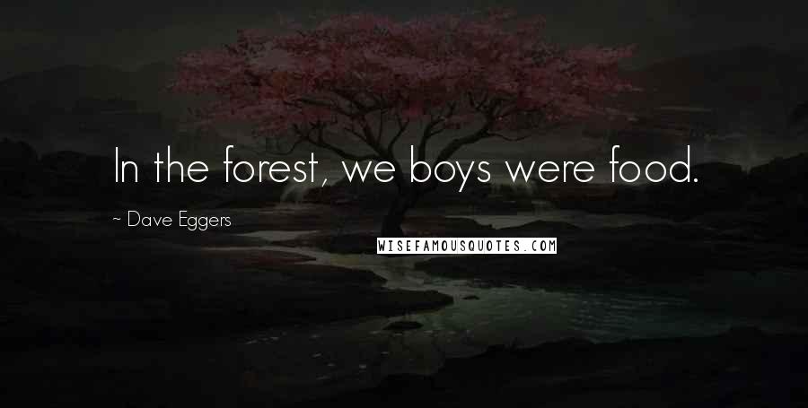 Dave Eggers Quotes: In the forest, we boys were food.