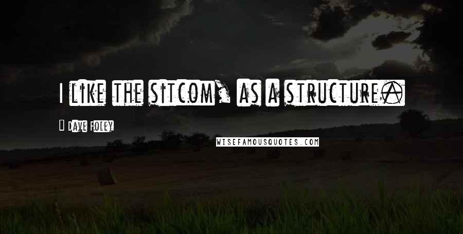 Dave Foley Quotes: I like the sitcom, as a structure.