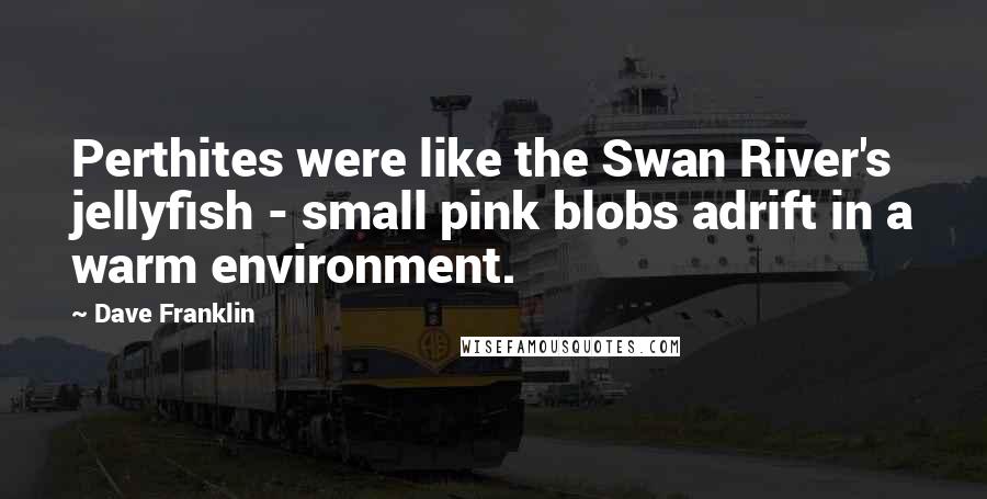 Dave Franklin Quotes: Perthites were like the Swan River's jellyfish - small pink blobs adrift in a warm environment.