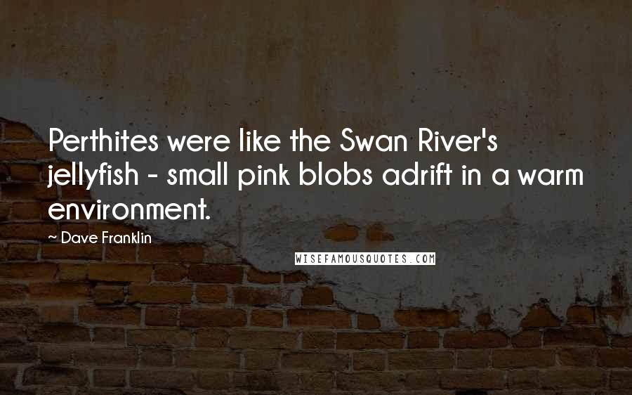 Dave Franklin Quotes: Perthites were like the Swan River's jellyfish - small pink blobs adrift in a warm environment.