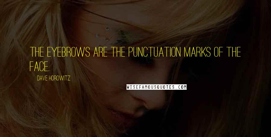 Dave Horowitz Quotes: The eyebrows are the punctuation marks of the face.