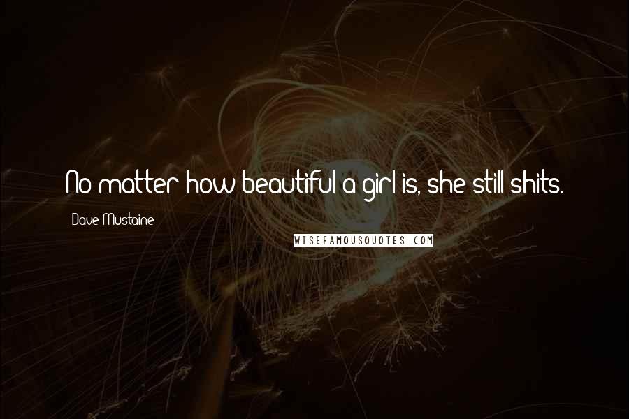 Dave Mustaine Quotes: No matter how beautiful a girl is, she still shits.