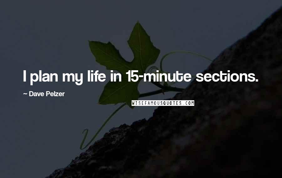 Dave Pelzer Quotes: I plan my life in 15-minute sections.