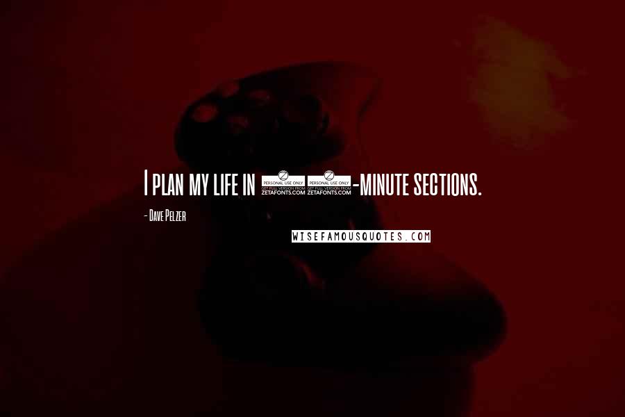 Dave Pelzer Quotes: I plan my life in 15-minute sections.