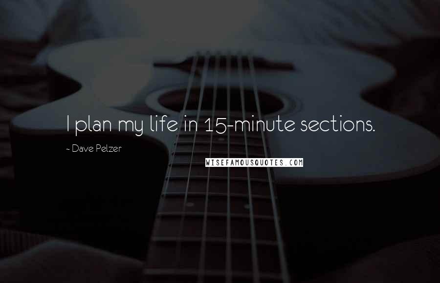 Dave Pelzer Quotes: I plan my life in 15-minute sections.