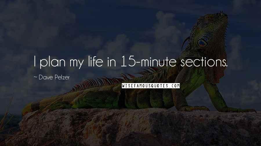 Dave Pelzer Quotes: I plan my life in 15-minute sections.