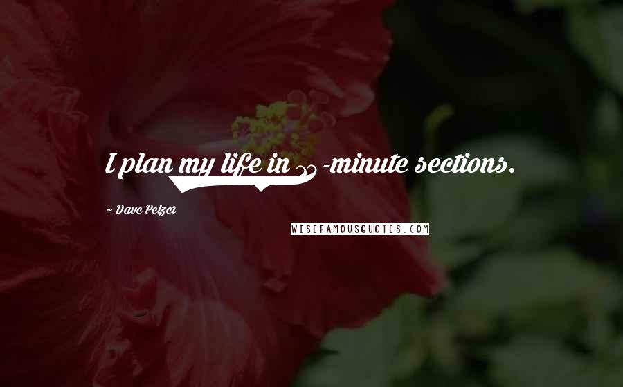 Dave Pelzer Quotes: I plan my life in 15-minute sections.