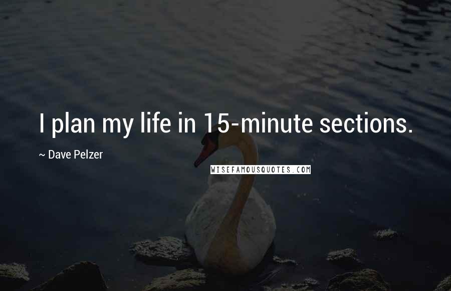 Dave Pelzer Quotes: I plan my life in 15-minute sections.