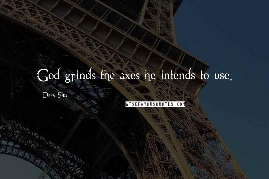 Dave Sim Quotes: God grinds the axes he intends to use.