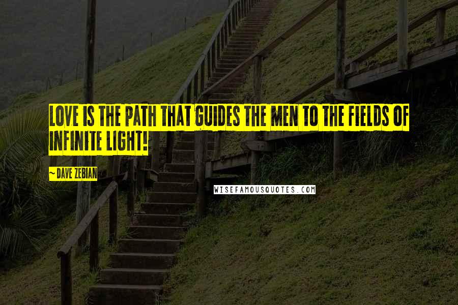 Dave Zebian Quotes: Love is the path that guides the men to the fields of infinite LIGHT!