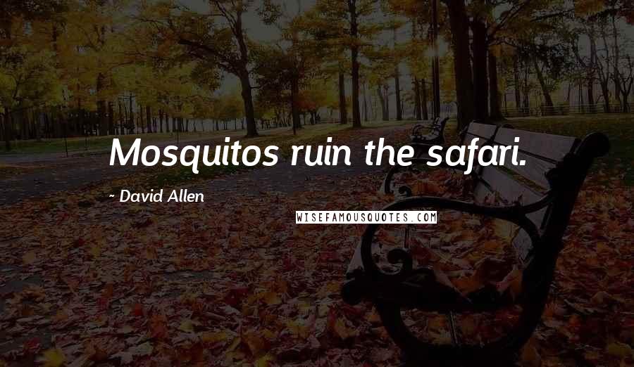 David Allen Quotes: Mosquitos ruin the safari.