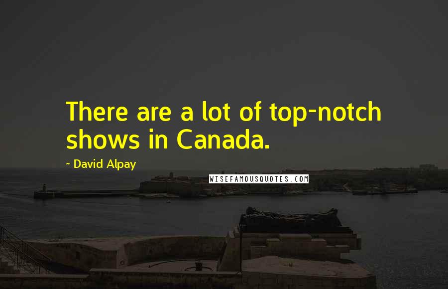David Alpay Quotes: There are a lot of top-notch shows in Canada.