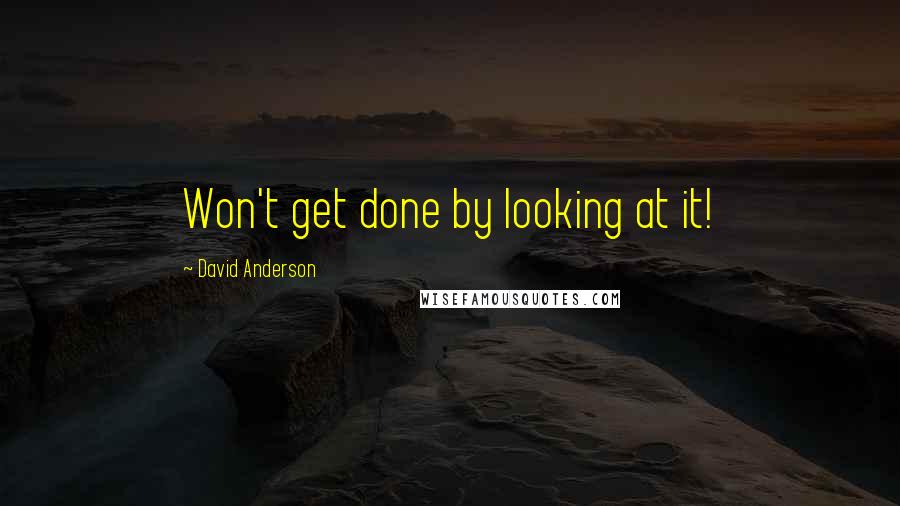 David Anderson Quotes: Won't get done by looking at it!