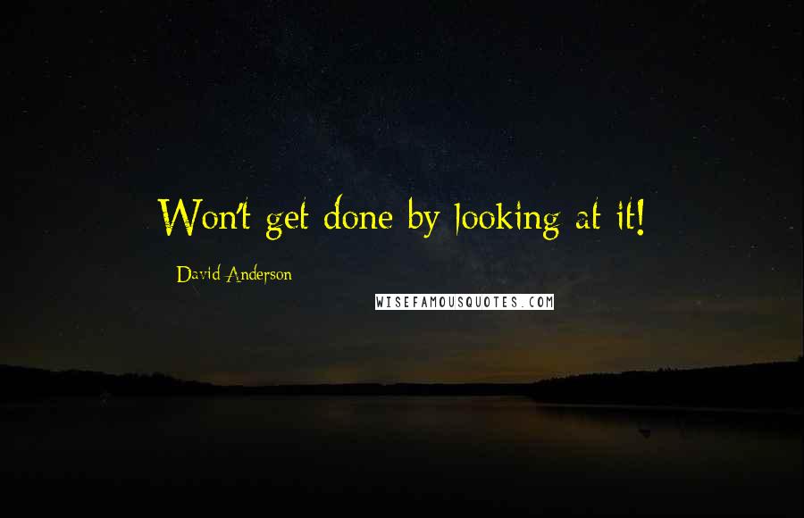 David Anderson Quotes: Won't get done by looking at it!