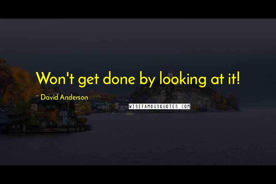 David Anderson Quotes: Won't get done by looking at it!