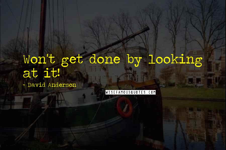 David Anderson Quotes: Won't get done by looking at it!