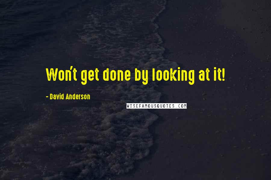 David Anderson Quotes: Won't get done by looking at it!