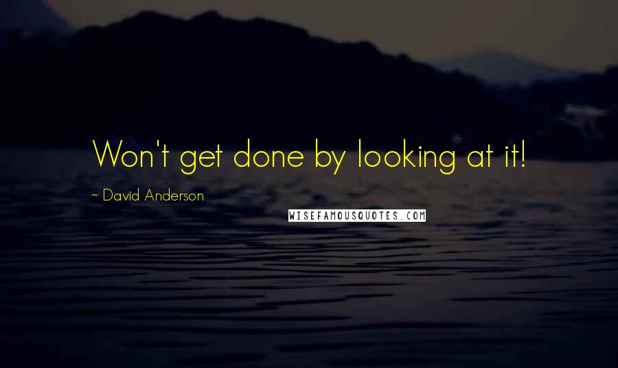 David Anderson Quotes: Won't get done by looking at it!