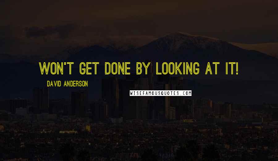 David Anderson Quotes: Won't get done by looking at it!