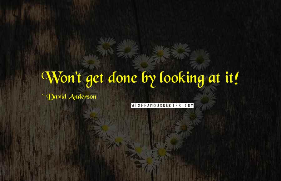 David Anderson Quotes: Won't get done by looking at it!