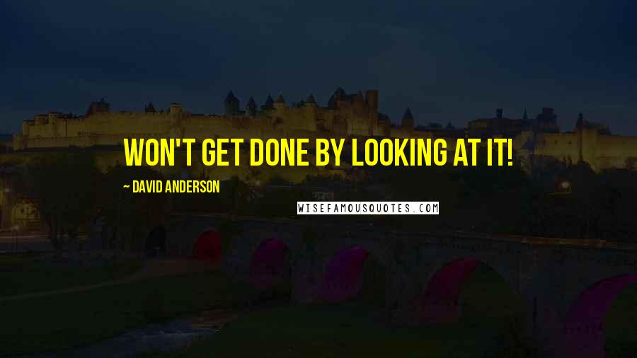 David Anderson Quotes: Won't get done by looking at it!