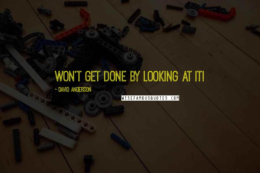 David Anderson Quotes: Won't get done by looking at it!