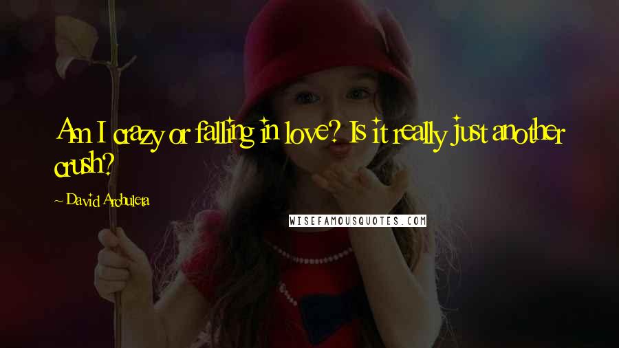 David Archuleta Quotes: Am I crazy or falling in love? Is it really just another crush?