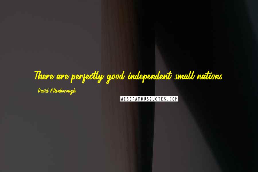 David Attenborough Quotes: There are perfectly good independent small nations.