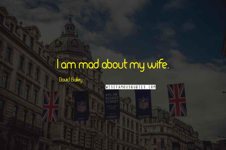 David Bailey Quotes: I am mad about my wife.