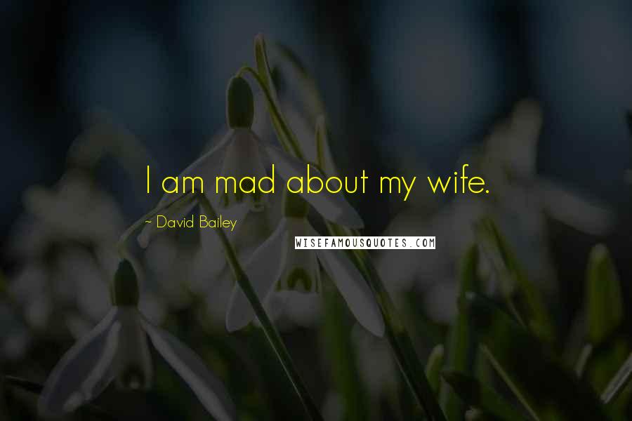 David Bailey Quotes: I am mad about my wife.