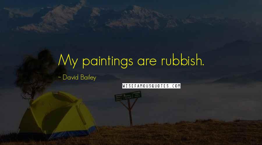 David Bailey Quotes: My paintings are rubbish.