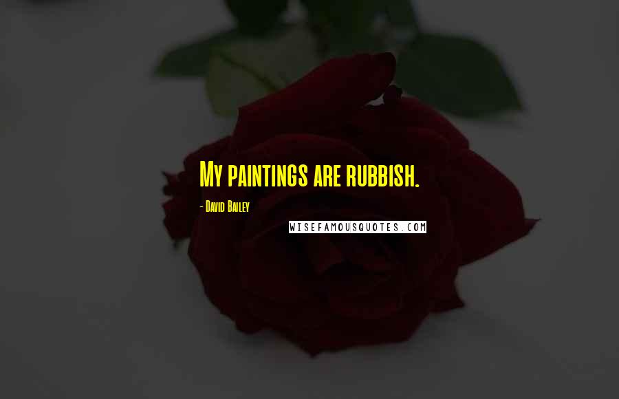 David Bailey Quotes: My paintings are rubbish.