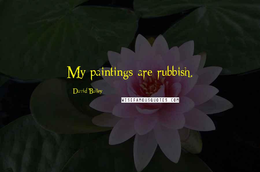 David Bailey Quotes: My paintings are rubbish.