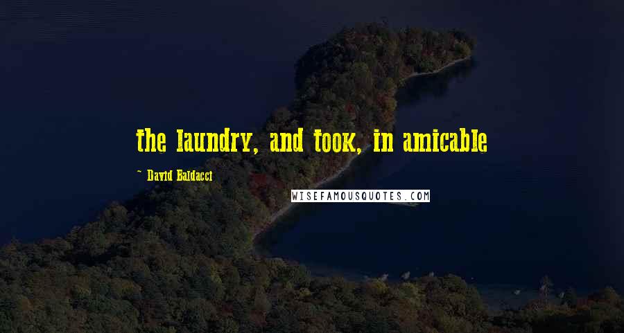 David Baldacci Quotes: the laundry, and took, in amicable