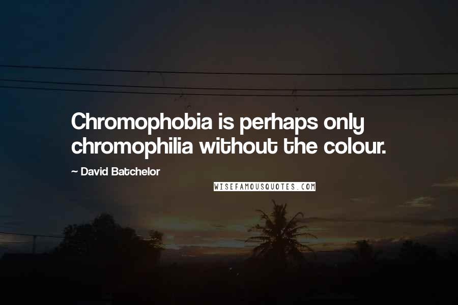 David Batchelor Quotes: Chromophobia is perhaps only chromophilia without the colour.