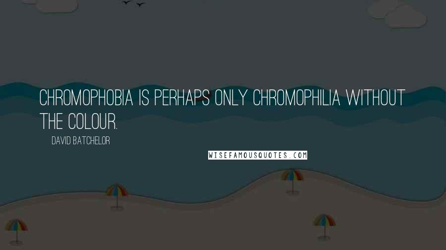 David Batchelor Quotes: Chromophobia is perhaps only chromophilia without the colour.